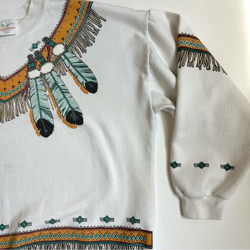 Lifestyles 1993 Vintage Native American Sweatshirt USA L XL - Picture 4 of 15